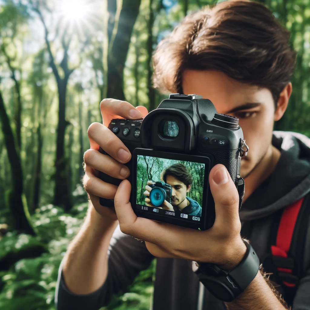 怎么用相机拍树和人像照片