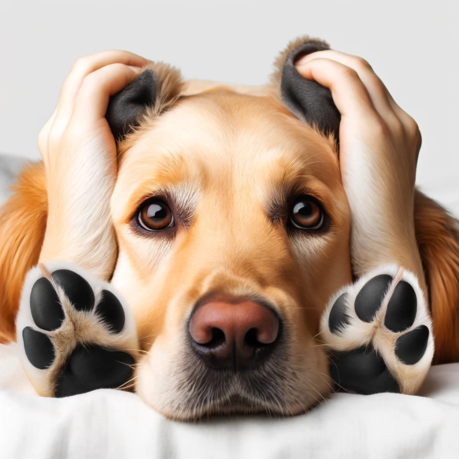 狗狗经常用手捂耳朵怎么回事
